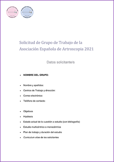 Formulario solicitud grupo de trabajo