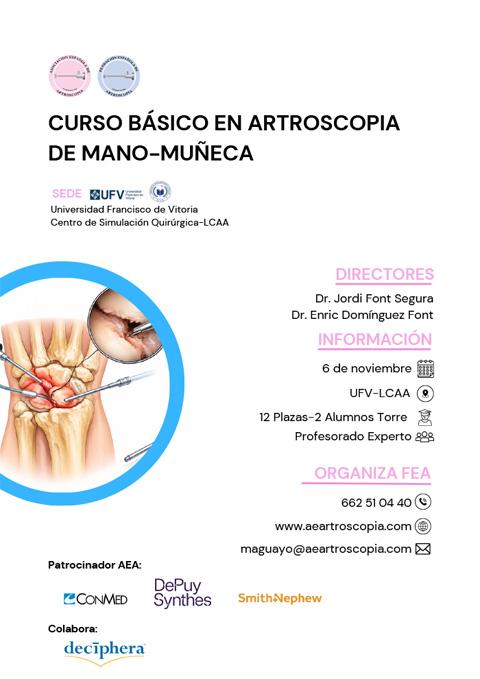 Curso básico atroscopia de mano y muñeca