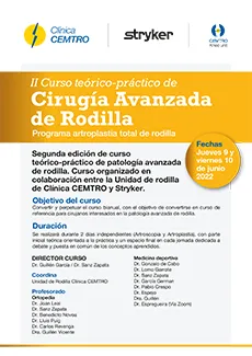 II Curso teórico-práctico de Cirugía Avanzada de Rodilla