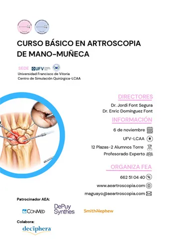 Curso básico en artroscopia de mano y muñeca
